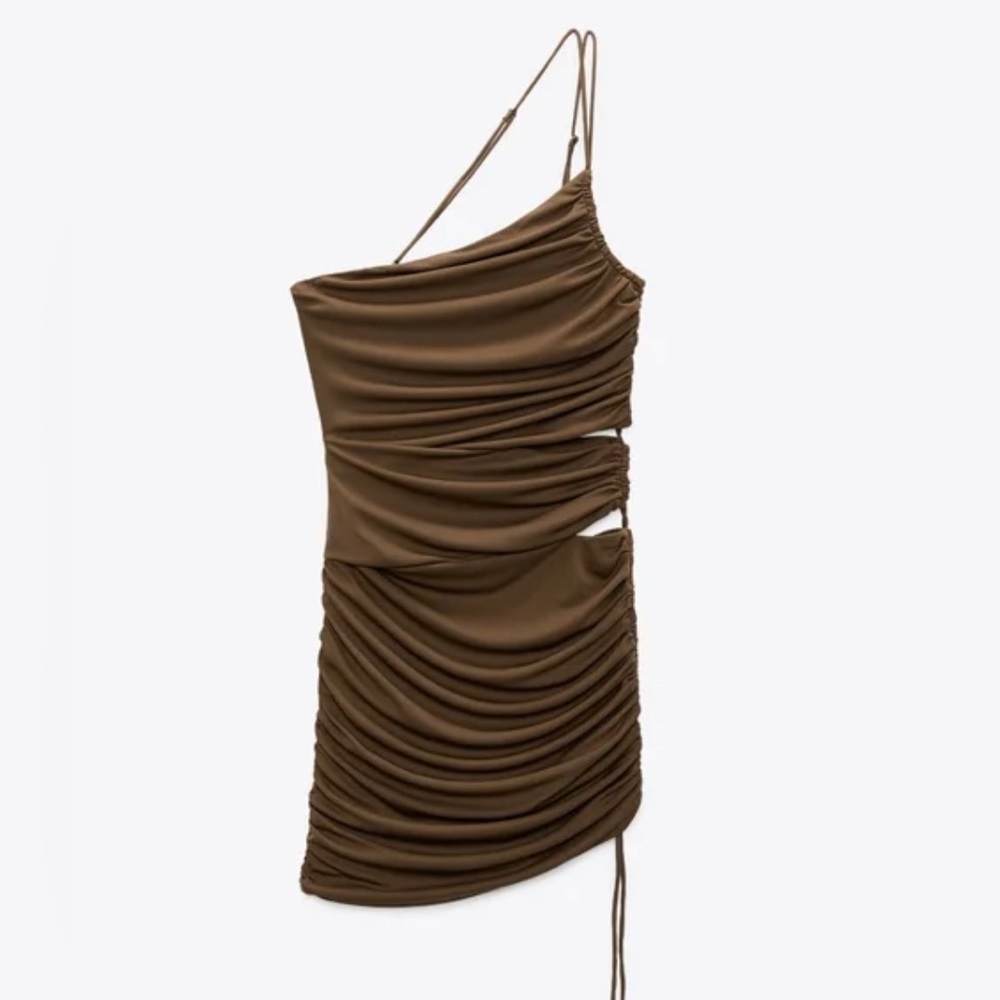 NWT 🤎🤎 ZARA RUCHED MINI DRESS